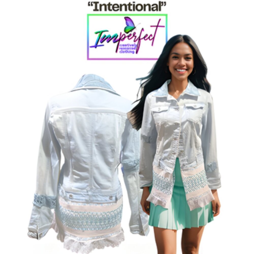 Upcycled light washed jacket